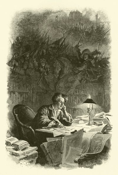 Üç Silahşörler için İllüstrasyon (gravür) by Maurice Leloir