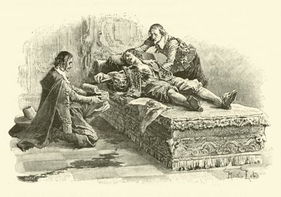 Üç Silahşörler için İllüstrasyon (gravür) by Maurice Leloir