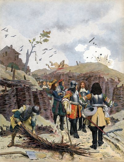 Le Roi-Soleil (Kral Soleil veya Büyük Louis) olarak bilinen XIV. by Maurice Leloir
