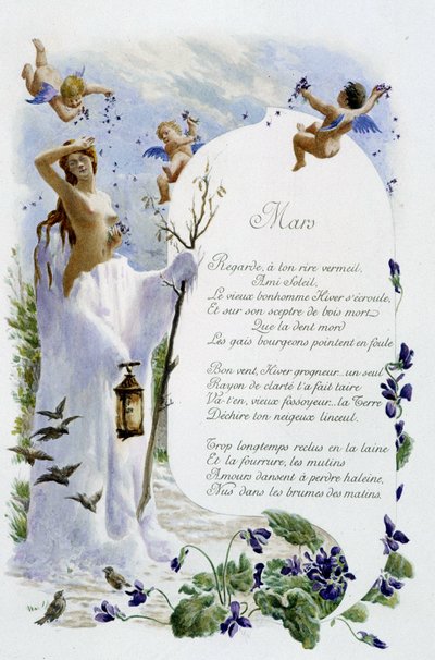 Mart Jérôme Doucet tarafından “Ayın Şarkısı”, illüstrasyon - Maurice Leloir, ed. Reims 1904. L. Michaud by Maurice Leloir