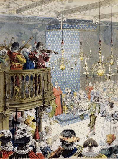 Mahkemedeki top (Louis XIII altında) - Maurice Leloir tarafından “” Richelieu” da. by Maurice Leloir