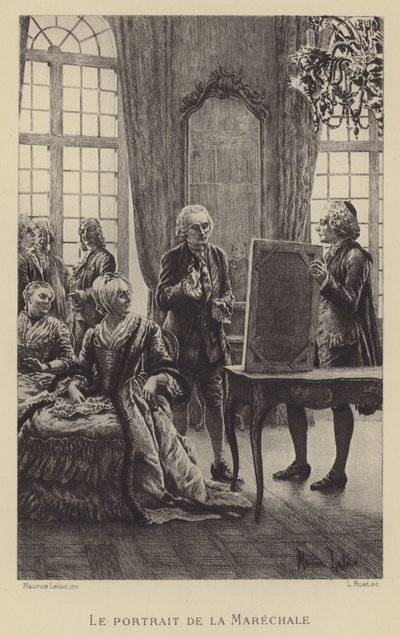 Mareşal portresi (gravür) by Maurice Leloir