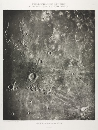 Ay Fotoğrafçılığı: Kopernik-Kepler-Aristarik, 1896. by Maurice Loewy
