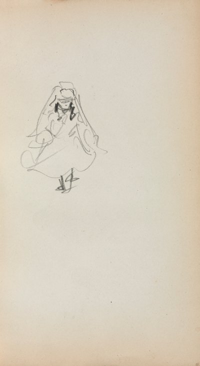 İtalyan Eskiz Defteri: Ayakta Duran Kız (sayfa 257) by Maurice Prendergast