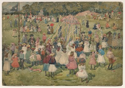 Mayıs Günü, Central Park by Maurice Brazil Prendergast