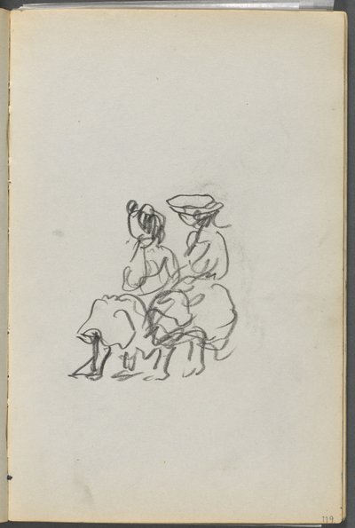 Eskiz Defteri, The Dells, N° 127, sayfa 119: Oturan İki Figür by Maurice Prendergast