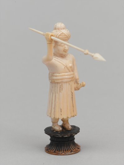 Siyah piyon, satranç taşı, Hindistan, 1820 dolaylarında by Maurice Quentin de La Tour