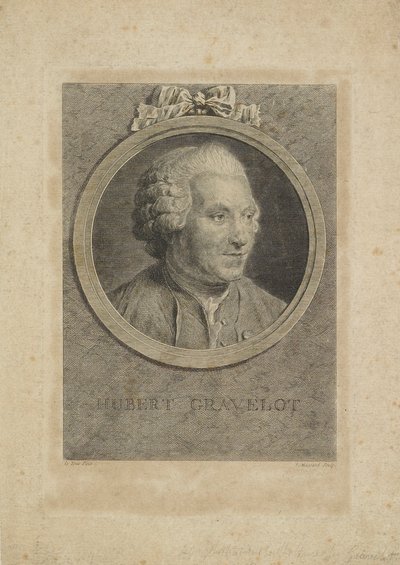 Hubert Gravelot, Jean Massard the Elder (1740-1822), c.1770 tarafından oyulmuş by Maurice Quentin de La Tour