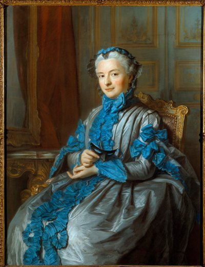 Maurice Quentin Delatour dit Quentin De La Tour veya Quentin De Latour (1704-1788) 1742 Paris, Musee Cognacq Jay tarafından Rieux Hanımının Portresi by Maurice Quentin de La Tour