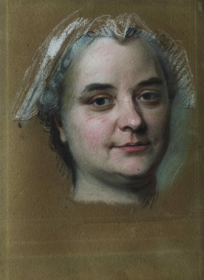 Madam Pèlerin portresi. by Maurice Quentin de La Tour