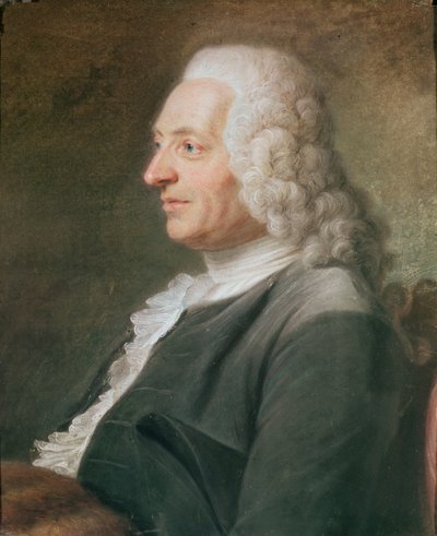 Portre, Başkan Hénault olduğu düşünülüyor (kağıt üzerinde pasel) by Maurice Quentin de La Tour