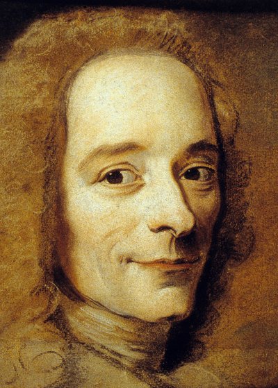Francois Marie Arouet aka Voltaire (kağıt üzerinde pastel) by Maurice Quentin de La Tour
