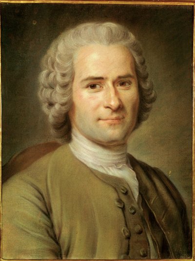 Jean-Jaques Rousseau, filozof ve yazar (tuval üzerine yağlıboya) by Maurice Quentin de la Tour