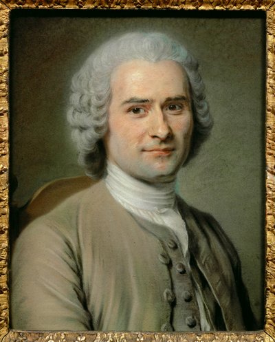 Jean Jacques Rousseau, filozof (kağıt üzerine pastel) by Maurice Quentin de la Tour
