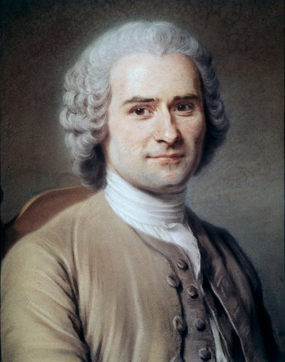 Jean Jacques Rousseau'nun Portresi by Maurice Quentin de La Tour