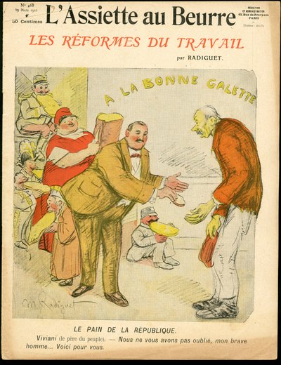 “L’Assiette au Beurre” kapağı, 468 numara, satirik renkli by Maurice Radiguet