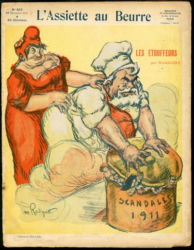 “L'Assiette au Beurre” kapağı, 557 numara, Renklerde Hiciv by Maurice Radiguet