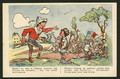Kartpostal, Renklerde Hiciv by Maurice Radiguet