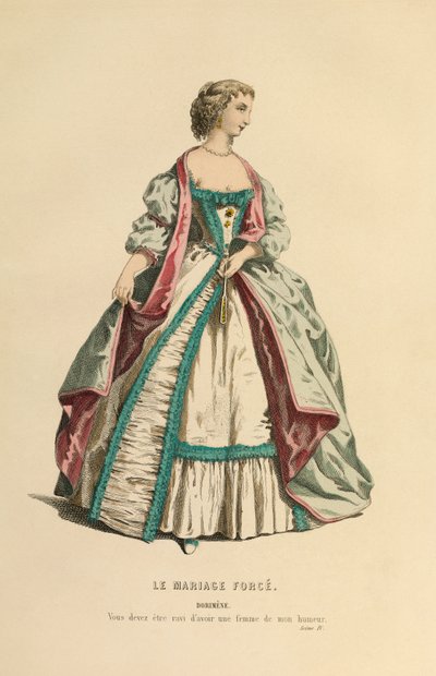 Dorimene rolü için kostüm, yaklaşık 1868 (gravür) by Maurice Sand
