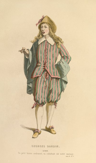Lubin rolü için kostüm, yaklaşık 1868 (gravür) by Maurice Sand