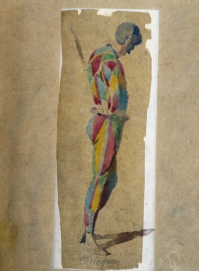 Harlequin, “” Masques et bouffons””tan (İtalyan komedisi), metin ve çizimler Maurice Sand, gravürler A. Manceau, önsöz Georges Sand by Maurice Sand