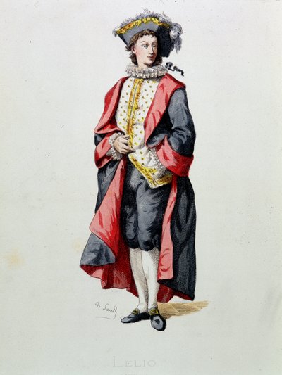 Lelio, “Masques et bouffons”tan (İtalyan komedisi), Maurice Sand