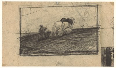 Çiftlik atları taslağını by Maurits van der Valk