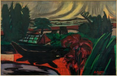 Bir fırtınada akşam bahçesi by Max Beckmann