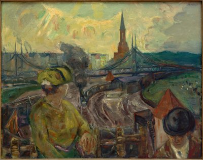 Gesundbrunnen tren istasyonunun görünümü by Max Beckmann