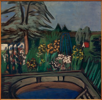 çiçek açan bahçe by Max Beckmann