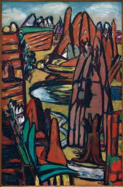 Boulder-Felslandschaft by Max Beckmann