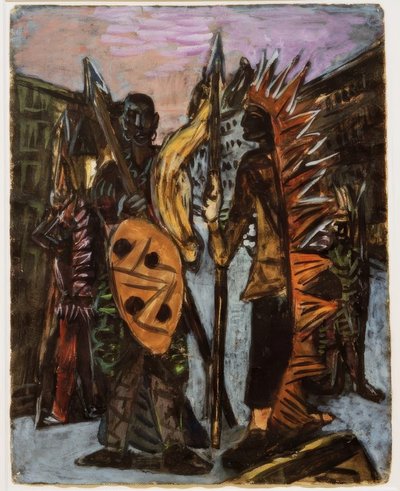 Hintli oynayan çocuklar by Max Beckmann