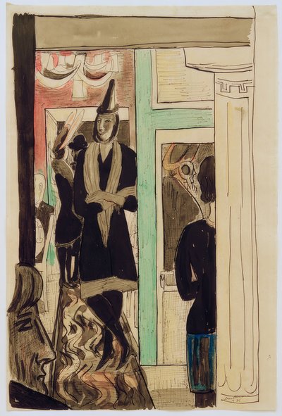 Cafe (Telefon) by Max Beckmann