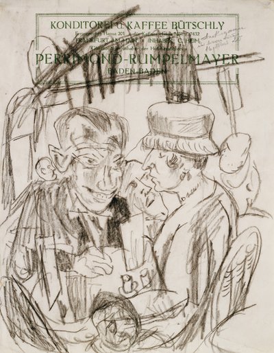 Kafe Hayatı; kafe sahnesi by Max Beckmann