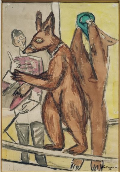 eğitimli ayılar by Max Beckmann