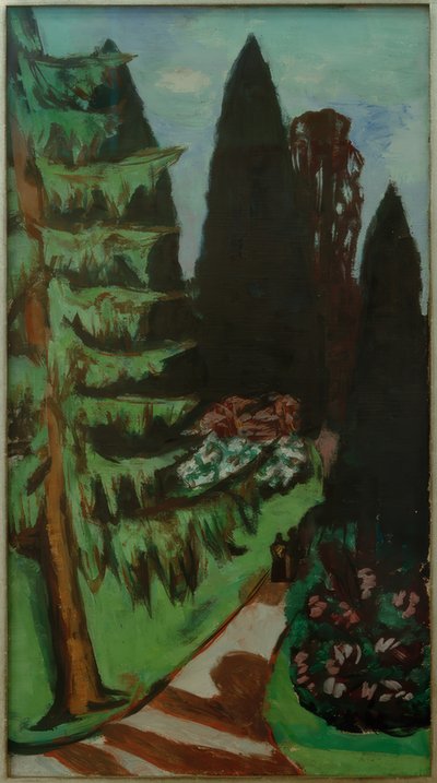 Eyckenstein-Zypressen by Max Beckmann