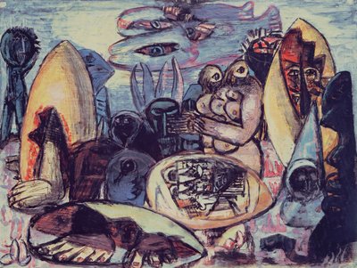 fantastik manzara by Max Beckmann