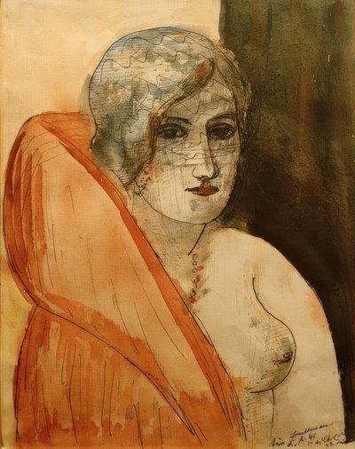 Kürklü kadın by Max Beckmann