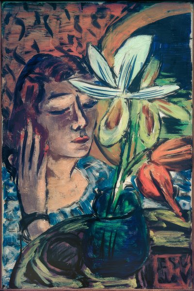 orkide olan kadın by Max Beckmann