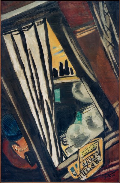 Altın Ok: Ekspres tren penceresinden görünüm by Max Beckmann