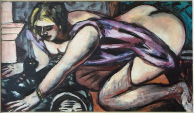 Kedi ile yarım hareket by Max Beckmann
