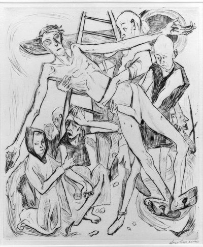 Kedi ile yarım hareket by Max Beckmann