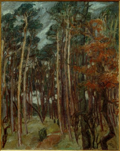 Gri bir günde Hermsdorfer Wald by Max Beckmann