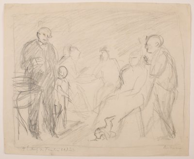 II [İkinci] Zech Aile Portresi için Eskiz by Max Beckmann