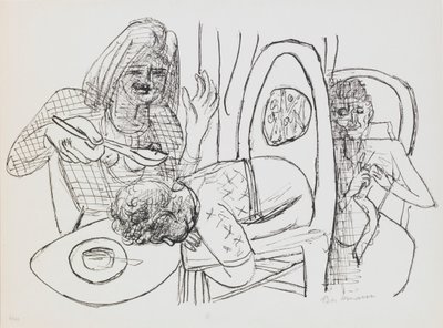 Çorbamı Yemek İstemiyorum, “Day and Dream” portföyünden 6. tabak by Max Beckmann