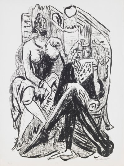 King ve Demagogue, “Day and Dream” portföyünden 8. plaka by Max Beckmann