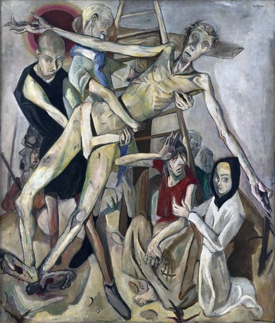 Çarmıhtan İniş. Tablo Max Beckmann (1884-1950), tuval üzerine yağlı boya by Max Beckmann