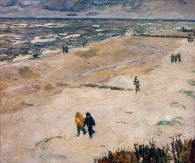 Deniz kenarında işten sonra insanlar (Wangerooge sahilinde) by Max Beckmann