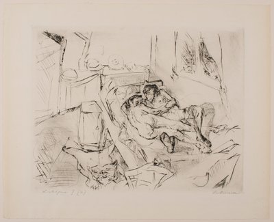 Aşıklar I, “Yüzler” portföyünden 4. plaka by Max Beckmann
