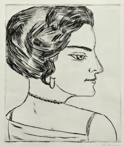Profildeki Naïla by Max Beckmann